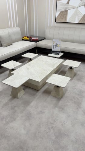 طقم طاولات ضيافه بديل الرخام ارضي