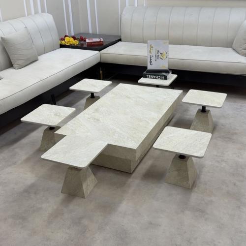 طقم طاولات ضيافه بديل الرخام ارضي