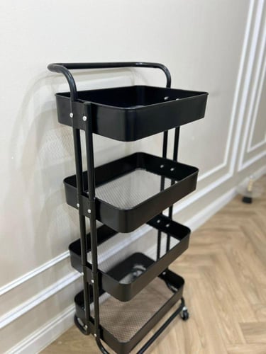 عربة ترولي 4ادوار قاعده شبك حديد اسود