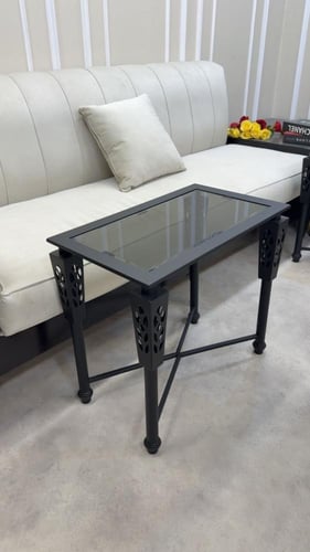 طقم طاولات حديد اسود