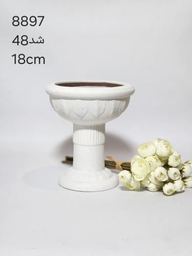 فازة رخامية لون ابيض