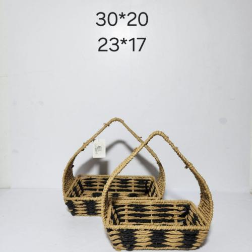 طقم سلات - سلات خزف لون خشبي - طقم 2حبة - طقم سلات...