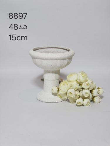 فازة رخامية لون ابيض
