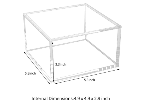 علبة اكرليك مع غطاء خلع - صندوق اكرليك شفاف - صندو...