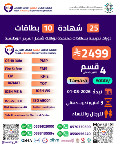 عرض 25 شهادة (دولية ومحلية ) + 10 بطاقات معتمدة