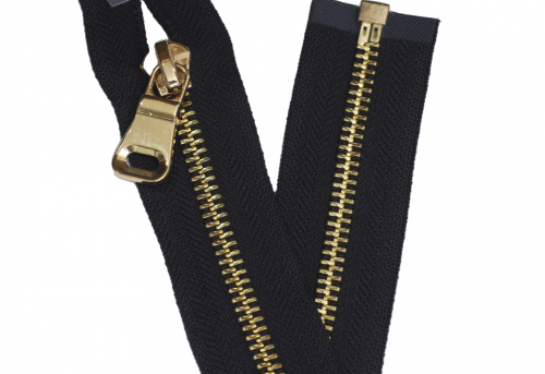 سحاب جاكيتات حديد 70 سم GLDBLK - شريط أسود - تعليق...