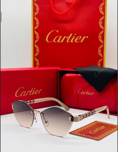 نظارة شمسية اطار بني عدسات بني شفاف بتصميم فرنسي