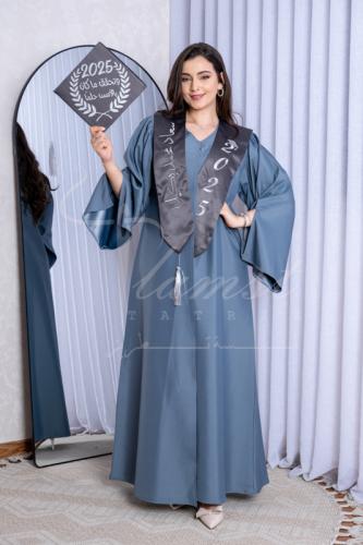 روب تخرج ازرق رمادي