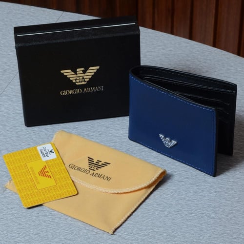 محفظة جلد رجالية - تصميم النسر الذهبي الأنيق