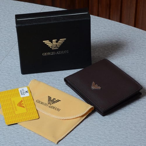 محفظة جلد رجالية - تصميم النسر الذهبي الأنيق