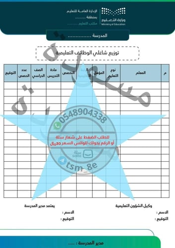 بنين خطة شاغلي الوظائف التعليمية 1447هـ