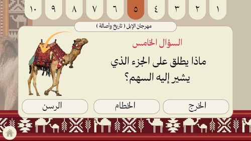 مسابقة مهرجان الإبل التاريخ وأصالة