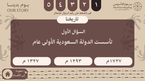 مسابقة الثقافية ليوم التأسيس