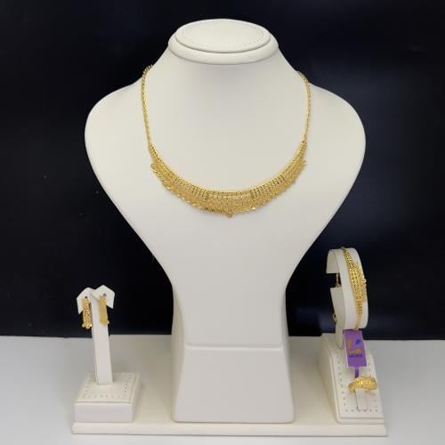 طقم ذهب للعروس عيار 21 بتصميم تاج وزن 27.18 جرام