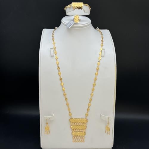 طقم ذهب للعروس عيار 21 بتصميم رمش العروس وزن 19.7...