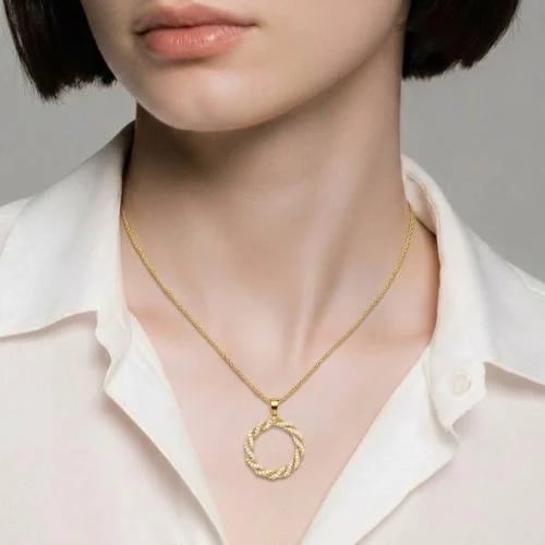 عقد ذهب عيار 21 وزن 1.12 جرام