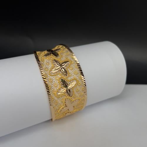 اسوارة ذهب عريضه عيار 21 تصميم فراشات فاخرة وزن 14...