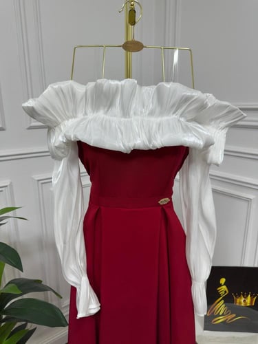 فستان راقي احمر