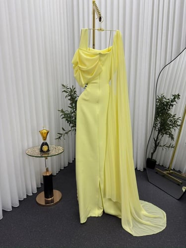 فستان سهره ليموني