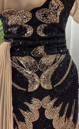 فستان سهره كلفة وتطريز وخرز