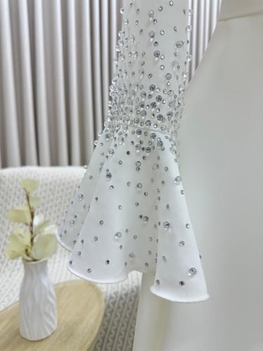 فستان ابيض سهرة