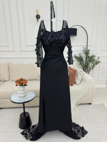 فستان سهره اسود باربي + ورود