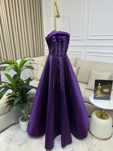 فستان ليلكي سهره