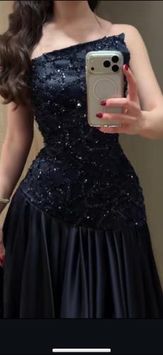 فستان سهره كحلي راقي