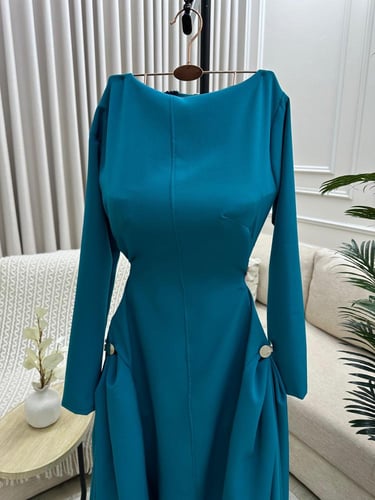 فستان ناعم تركواز