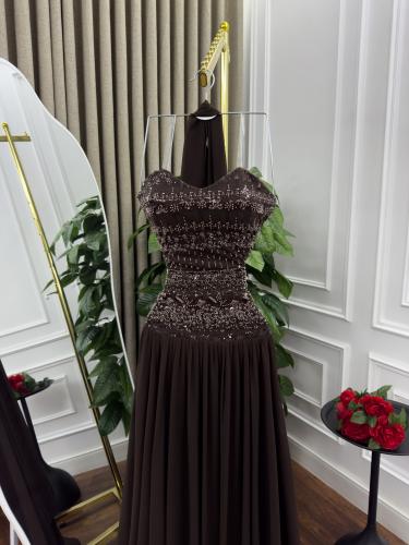 فستان سهره بني