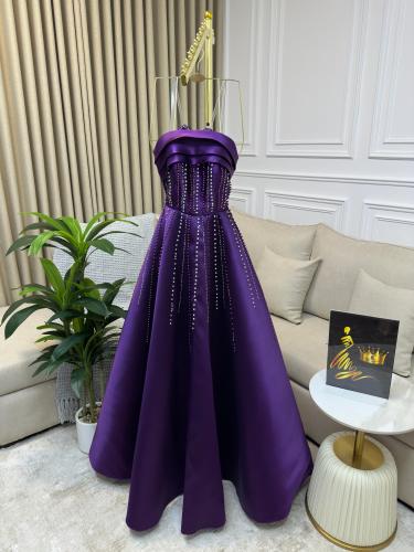 فستان ليلكي سهره