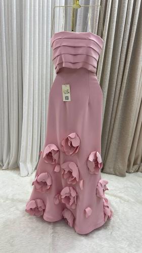 فستان سهره ورد كبير بنك