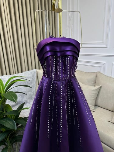 فستان ليلكي سهره