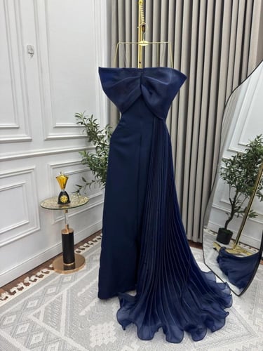 فستان سهره كحلي راقي