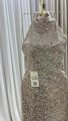 فستان سهره تل مطرز بخرز