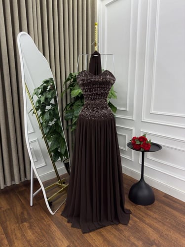 فستان سهره بني