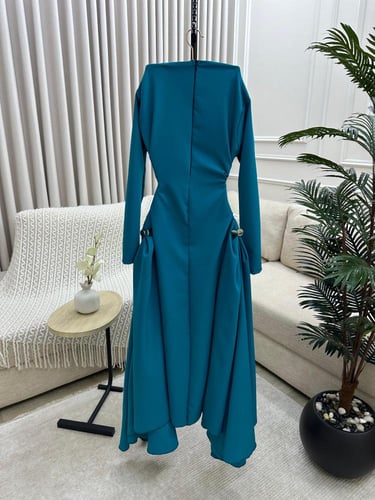 فستان ناعم تركواز