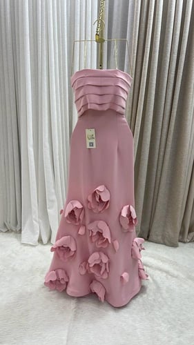 فستان سهره ورد كبير بنك