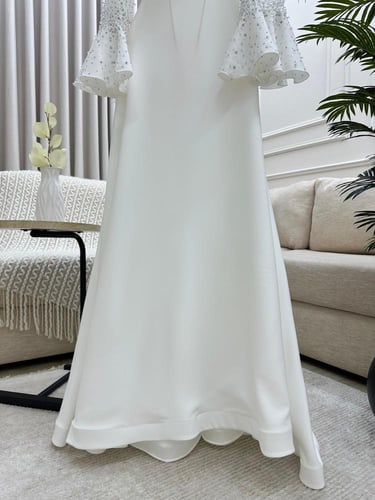 فستان ابيض سهرة