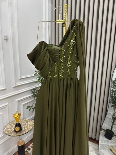 فستان سهره زيتي