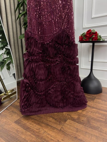 فستان سهره برغندي