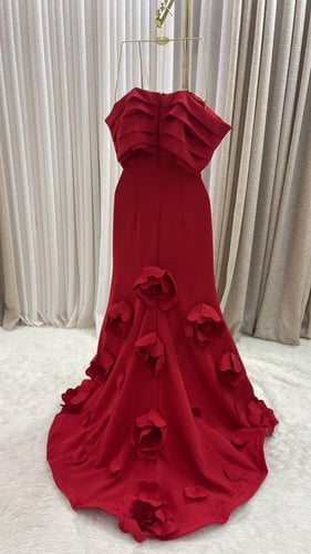 فستان سهره ناعم ورود كبيره برغندي