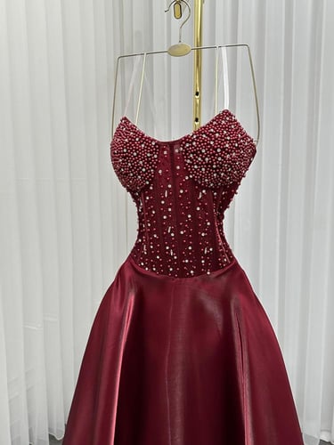 فستان سهره برغندي