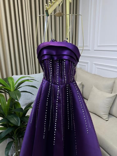 فستان ليلكي سهره