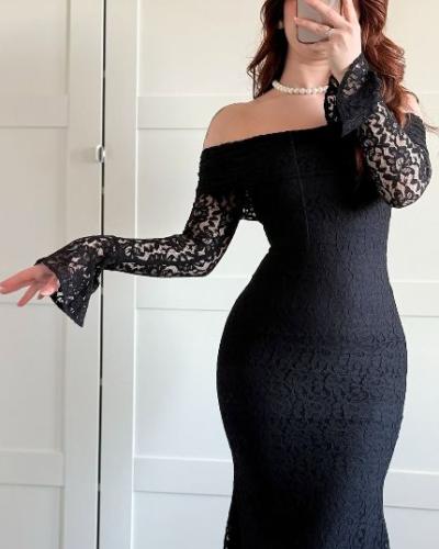 فستان ريناد دانتيل اسود