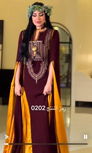 جلابية وطني عسيري مطرز