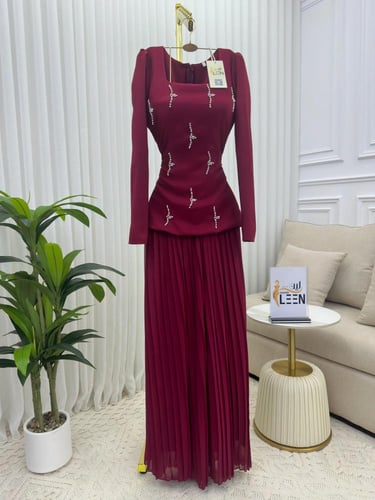 فستان سهره ناعم عودي