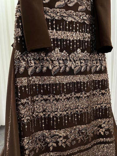 فستان سهره باربي+كلفة مطرز