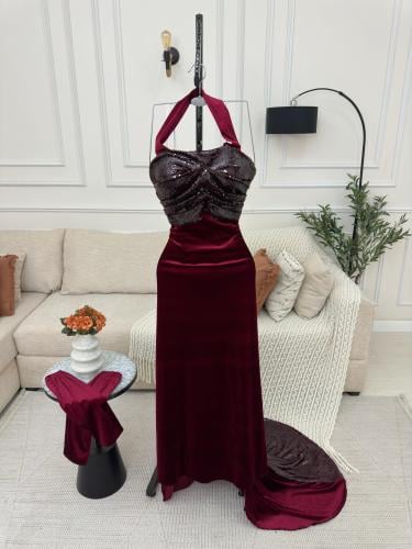 فستان مخمل كوري