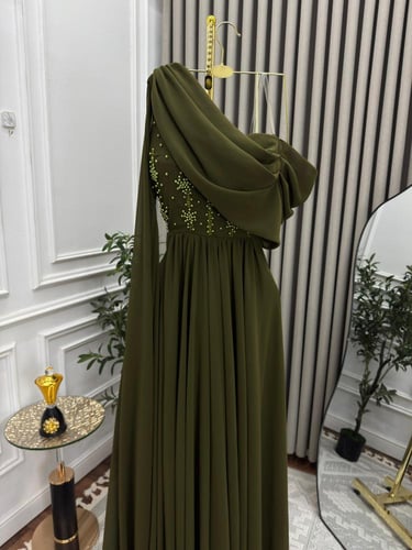 فستان سهره زيتي